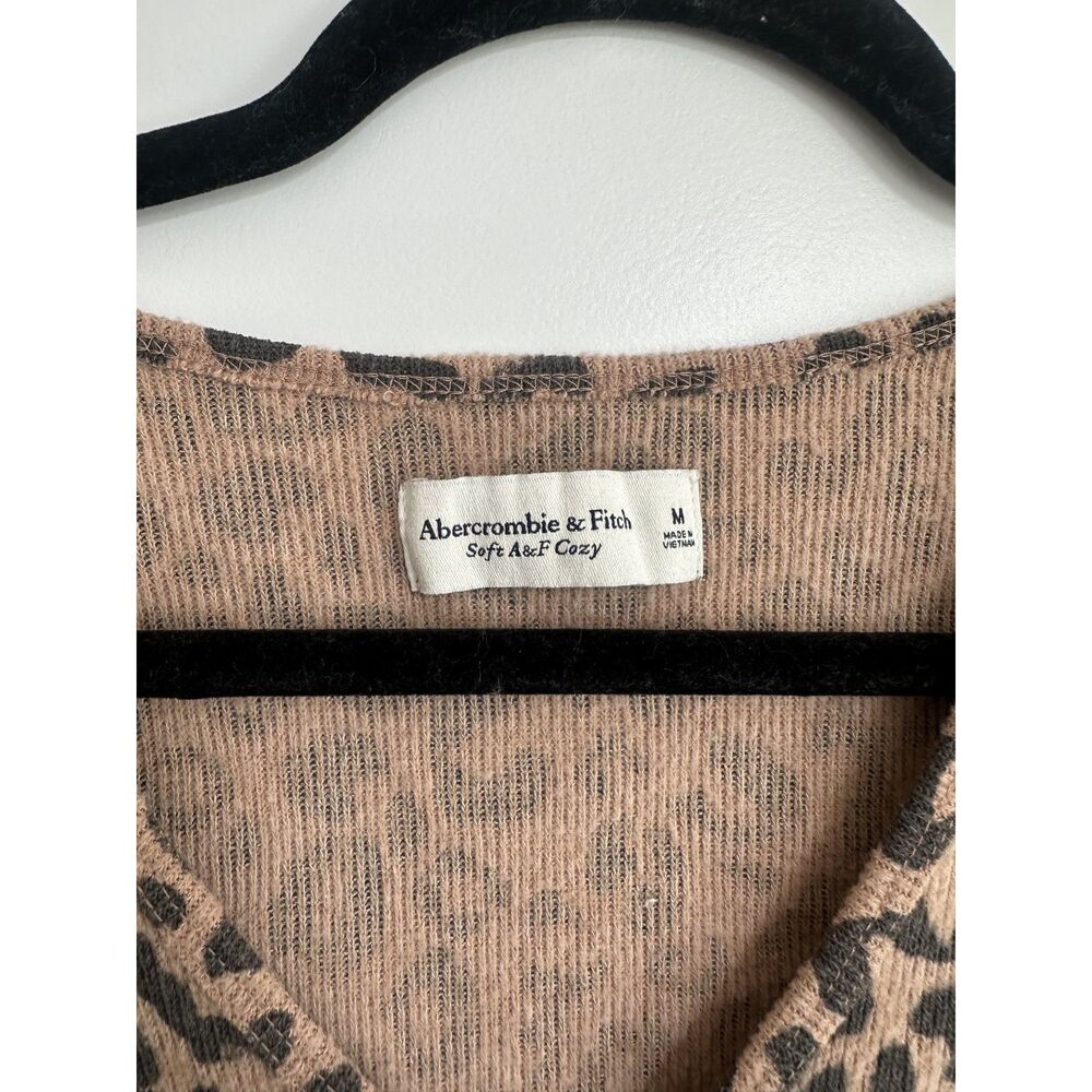 Abercrombie & Fitch V-Neck Sweater Leopard Bodysuit